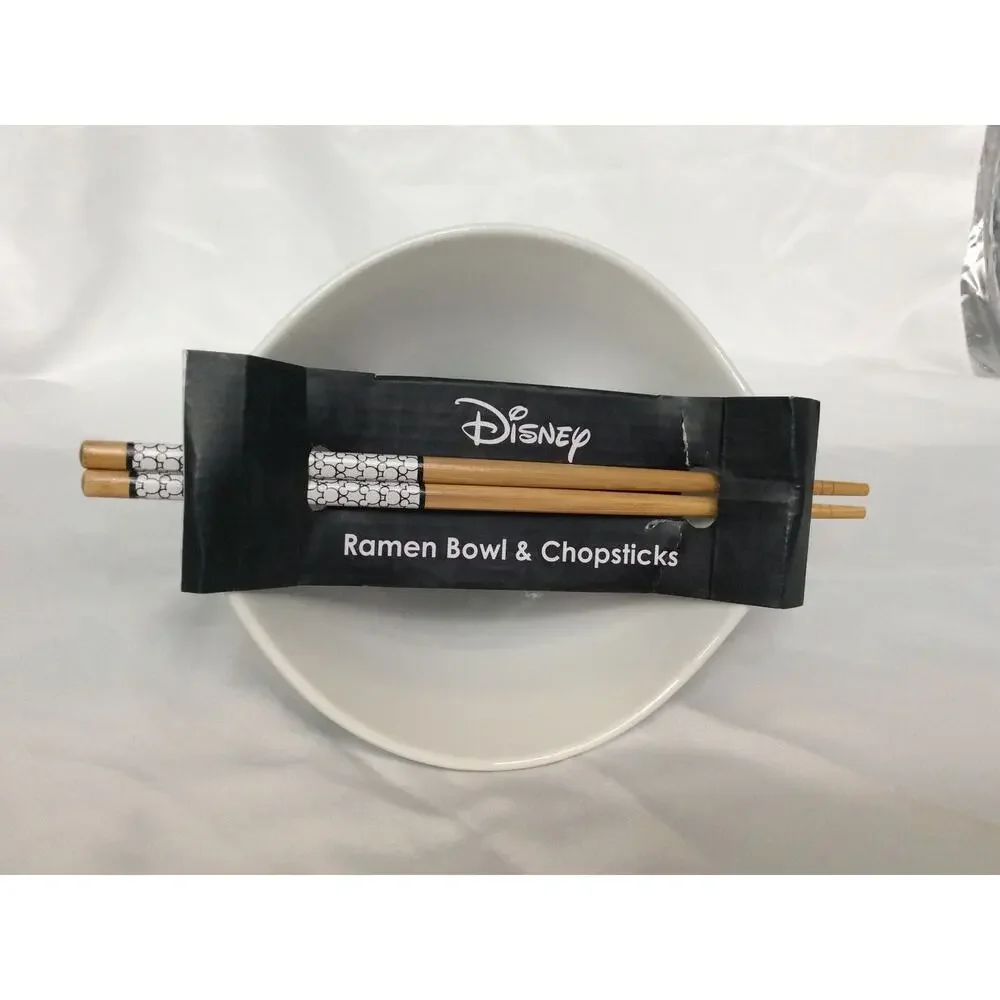 Disney Mickey & Minnie Mouse Christmas Holiday Ramen Bowl Chopsticks Sled Winter